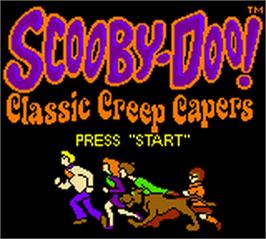 Title screen of Scooby Doo! Classic Creep Capers on the Nintendo Game Boy Color.