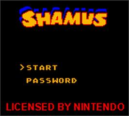 Title screen of Shamus on the Nintendo Game Boy Color.