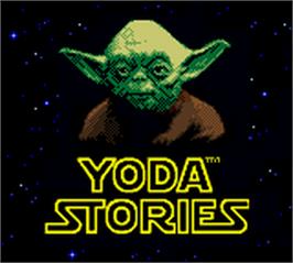 Title screen of Star Wars: Yoda Stories on the Nintendo Game Boy Color.