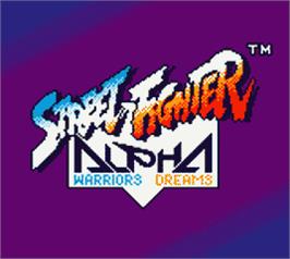 Title screen of Street Fighter Alpha: Warriors' Dreams on the Nintendo Game Boy Color.