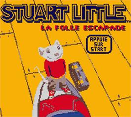 Title screen of Stuart Little: The Journey Home on the Nintendo Game Boy Color.
