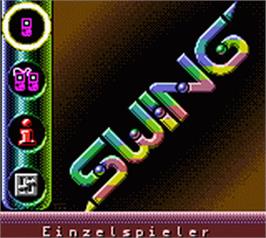 Title screen of Swing on the Nintendo Game Boy Color.