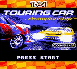Title screen of TOCA Touring Car Championship on the Nintendo Game Boy Color.