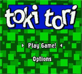 Title screen of Toki Tori on the Nintendo Game Boy Color.