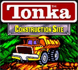Title screen of Tonka Construction Site on the Nintendo Game Boy Color.