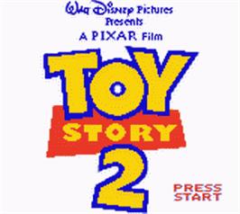 Title screen of Toy Story 2: Buzz Lightyear to the Rescue on the Nintendo Game Boy Color.