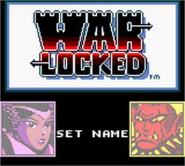 Title screen of Warlocked on the Nintendo Game Boy Color.