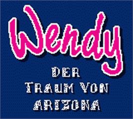 Title screen of Wendy: Der Traum von Arizona on the Nintendo Game Boy Color.