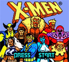Title screen of X-Men: Mutant Academy on the Nintendo Game Boy Color.