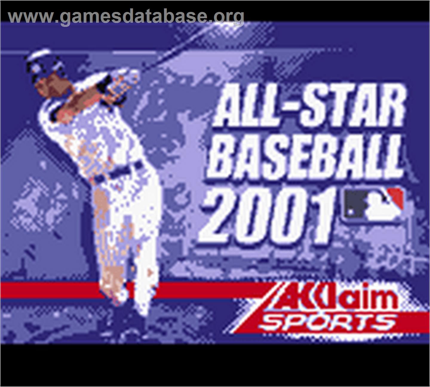 All-Star Baseball 2001 - Nintendo Game Boy Color - Artwork - Title Screen