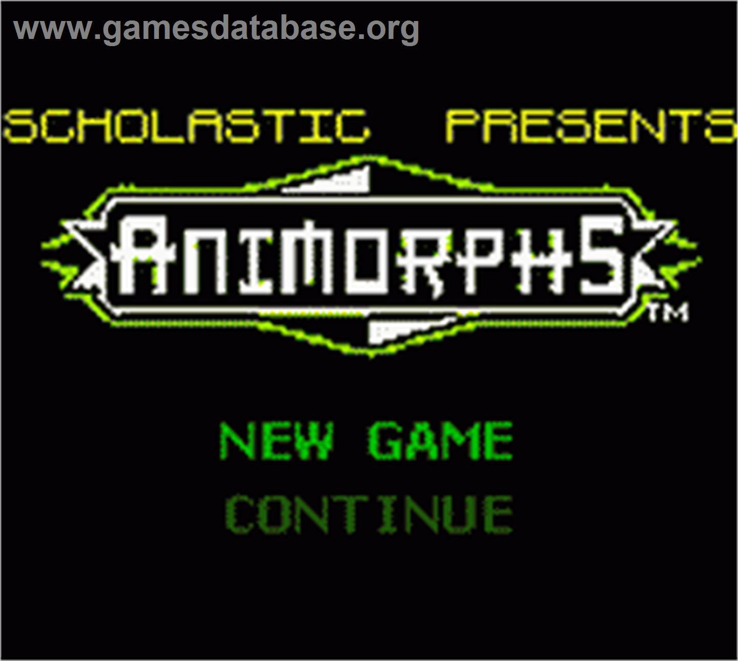 Animorphs - Nintendo Game Boy Color - Artwork - Title Screen