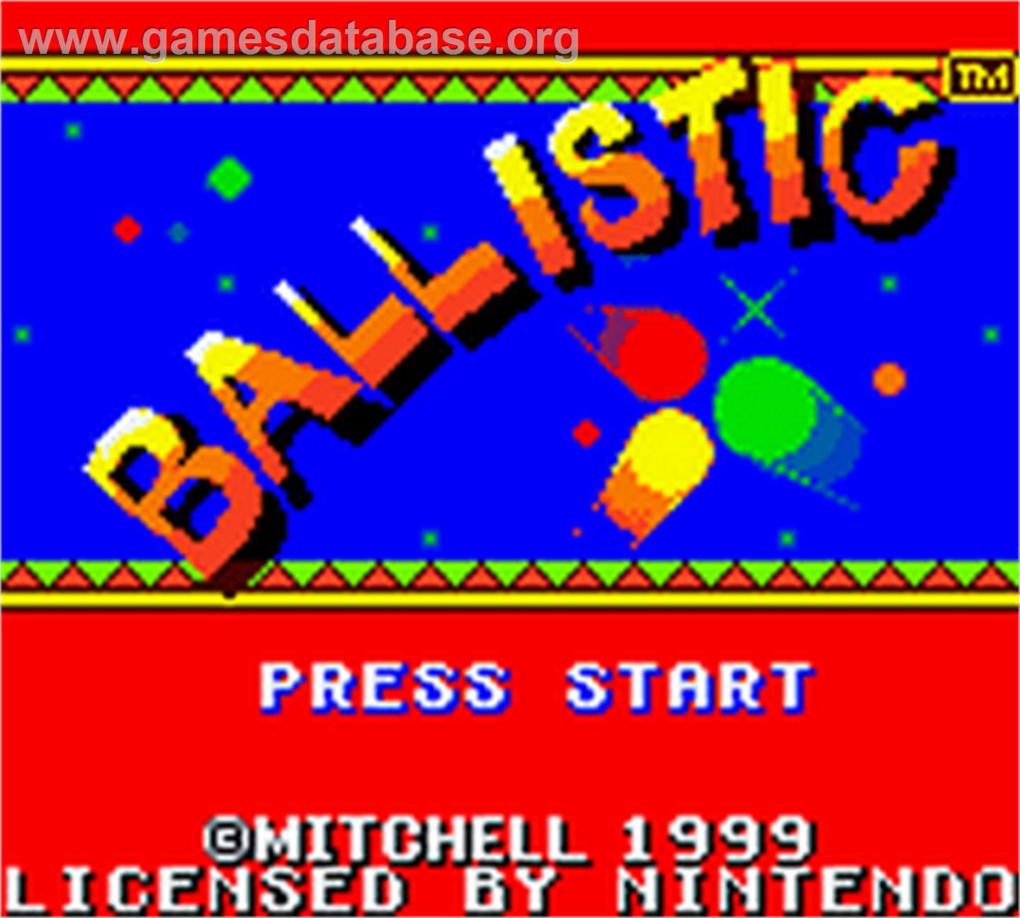 Ballistic - Nintendo Game Boy Color - Artwork - Title Screen