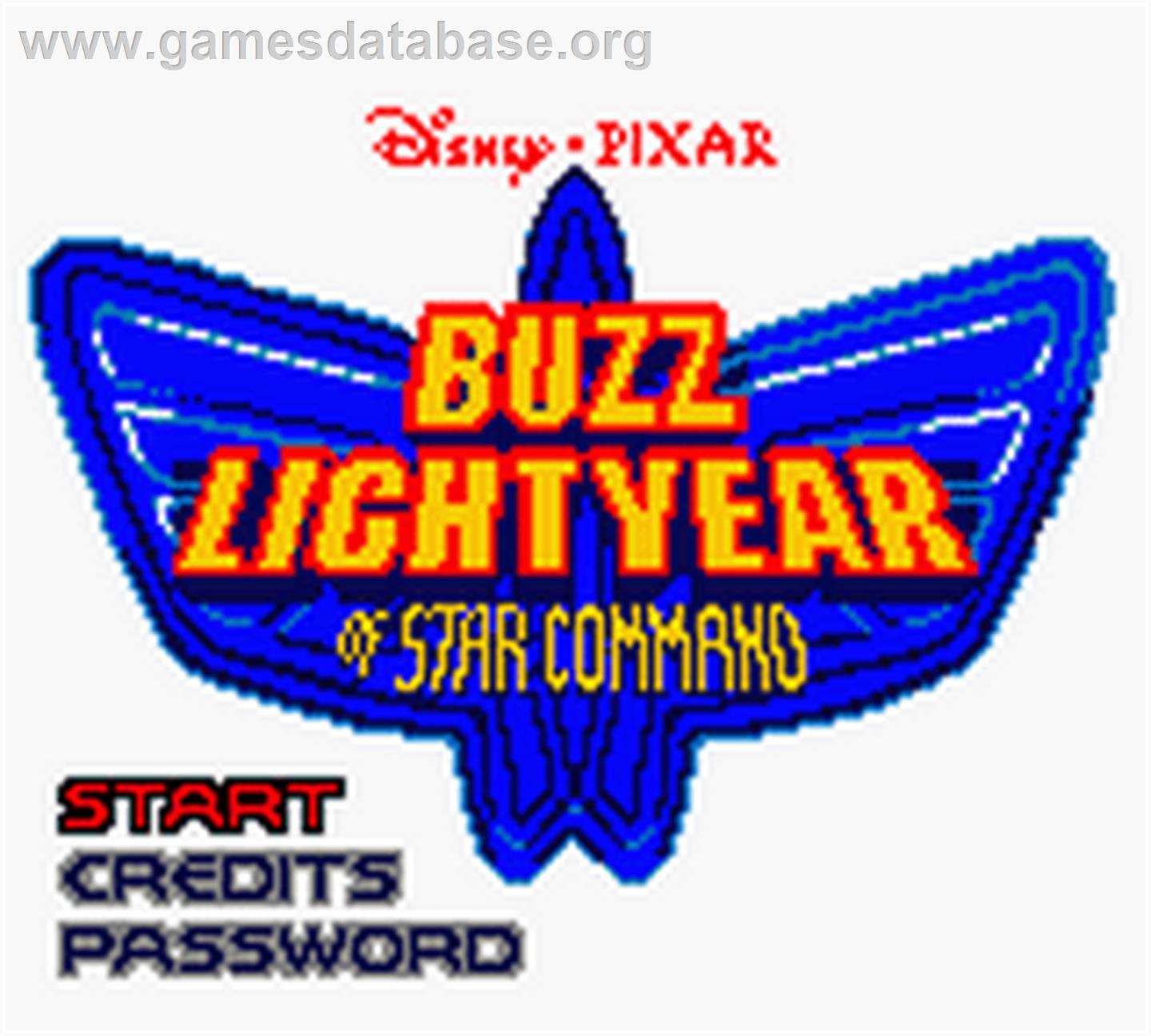 Buzz Lightyear of Star Command - Nintendo Game Boy Color - Artwork - Title Screen
