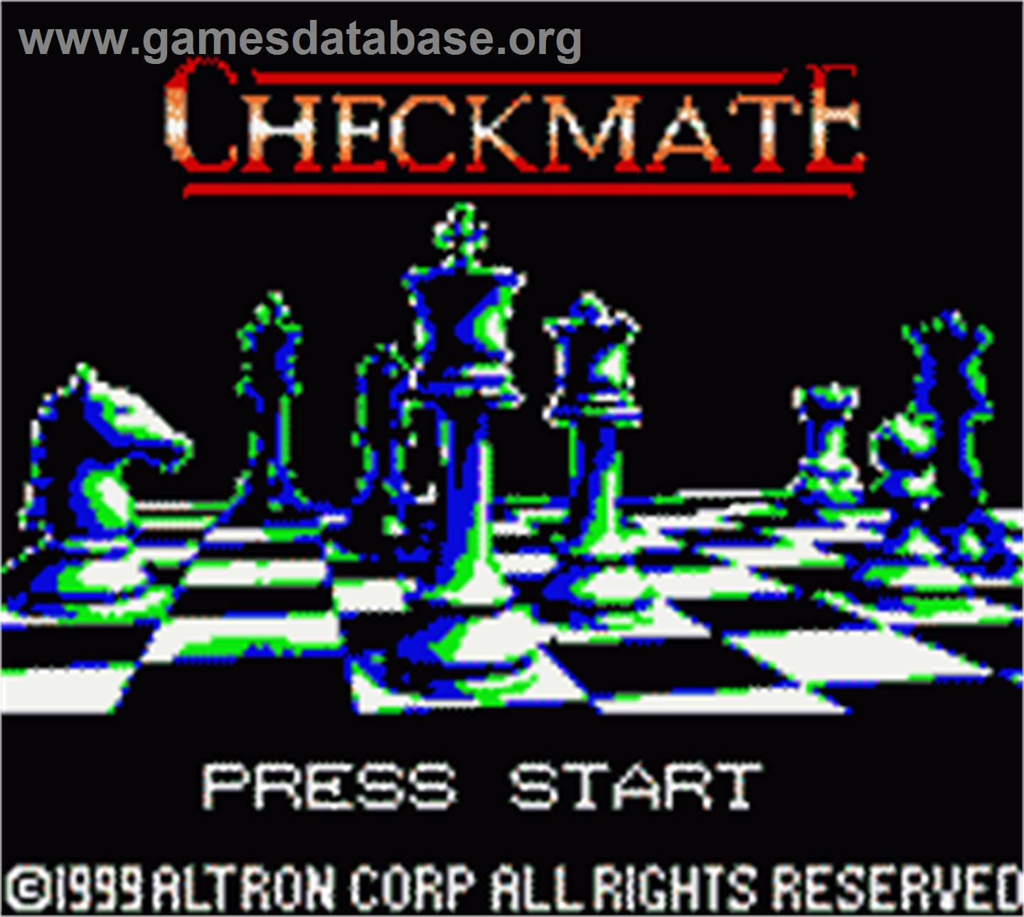Checkmate - Nintendo Game Boy Color - Artwork - Title Screen