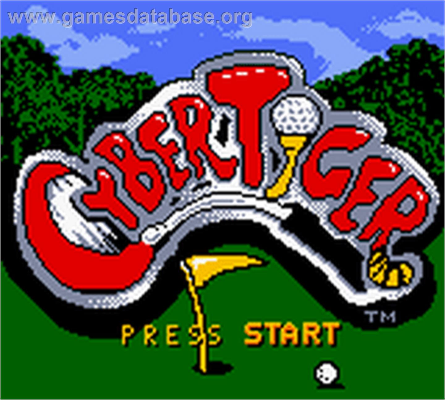 Cyber Tiger Woods Golf - Nintendo Game Boy Color - Artwork - Title Screen