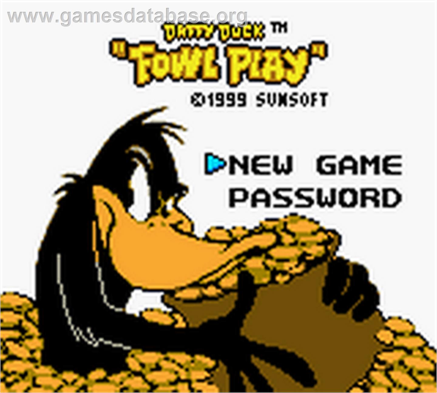 Daffy Duck: Fowl Play - Nintendo Game Boy Color - Artwork - Title Screen