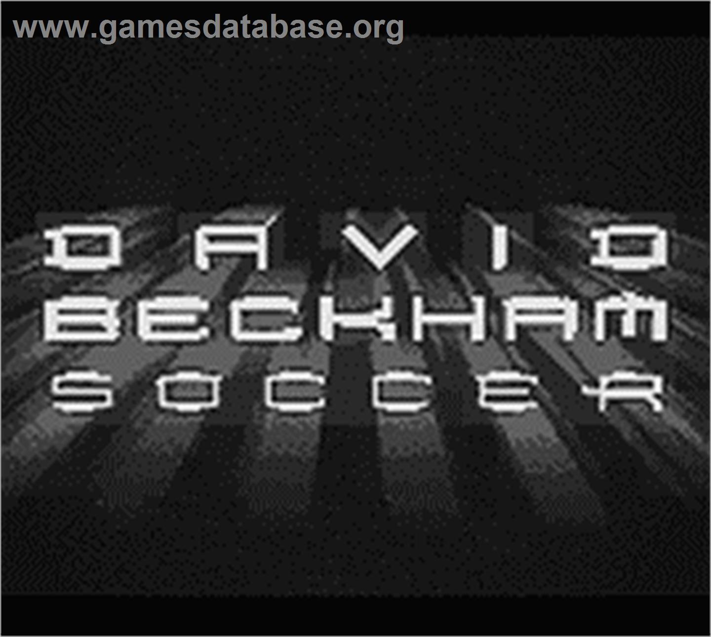 David Beckham Soccer - Nintendo Game Boy Color - Artwork - Title Screen