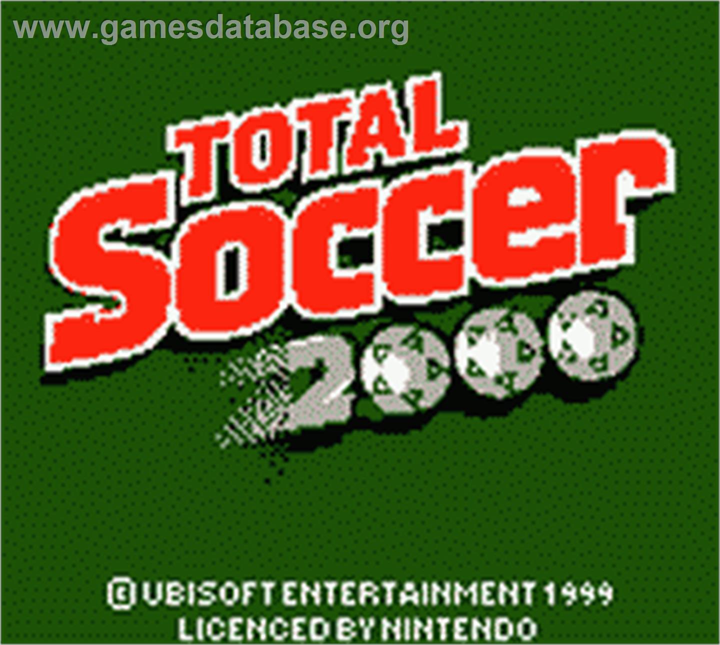 David O'Leary's Total Soccer 2000 - Nintendo Game Boy Color - Artwork - Title Screen