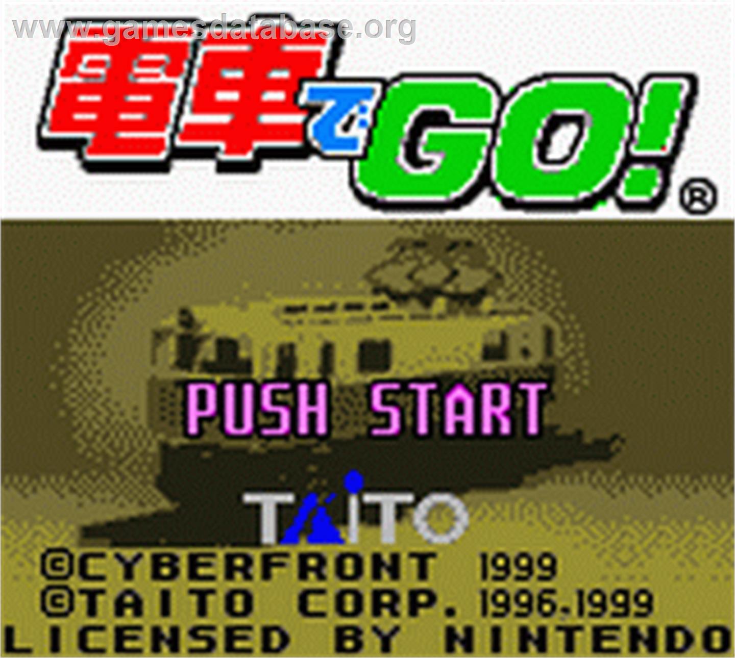 Densya De Go - Nintendo Game Boy Color - Artwork - Title Screen