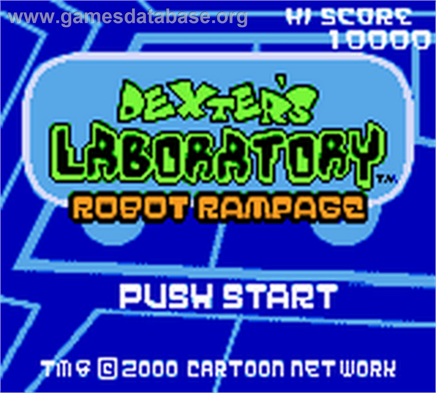 Dexter's Laboratory: Robot Rampage - Nintendo Game Boy Color - Artwork - Title Screen