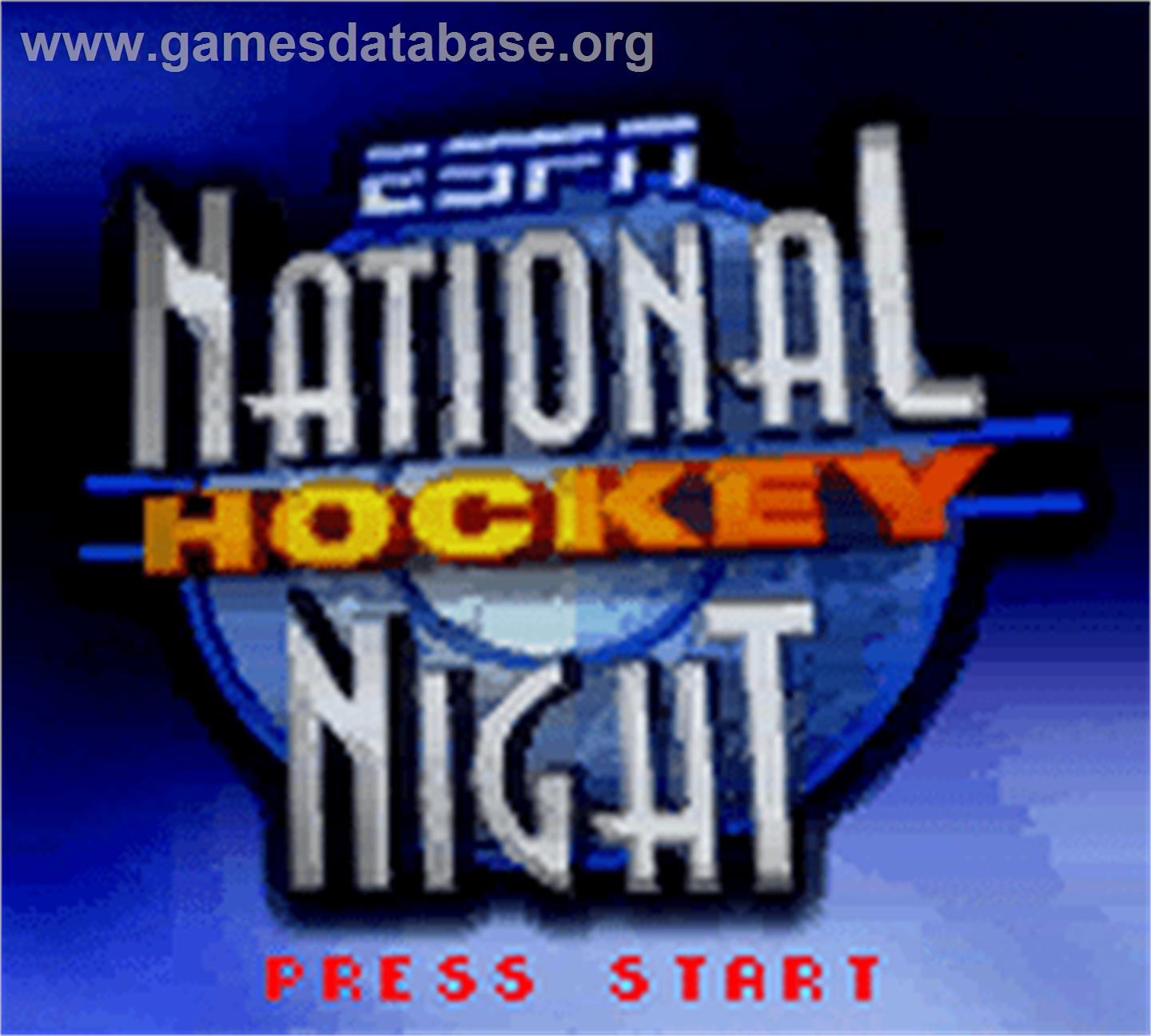 ESPN National Hockey Night - Nintendo Game Boy Color - Artwork - Title Screen