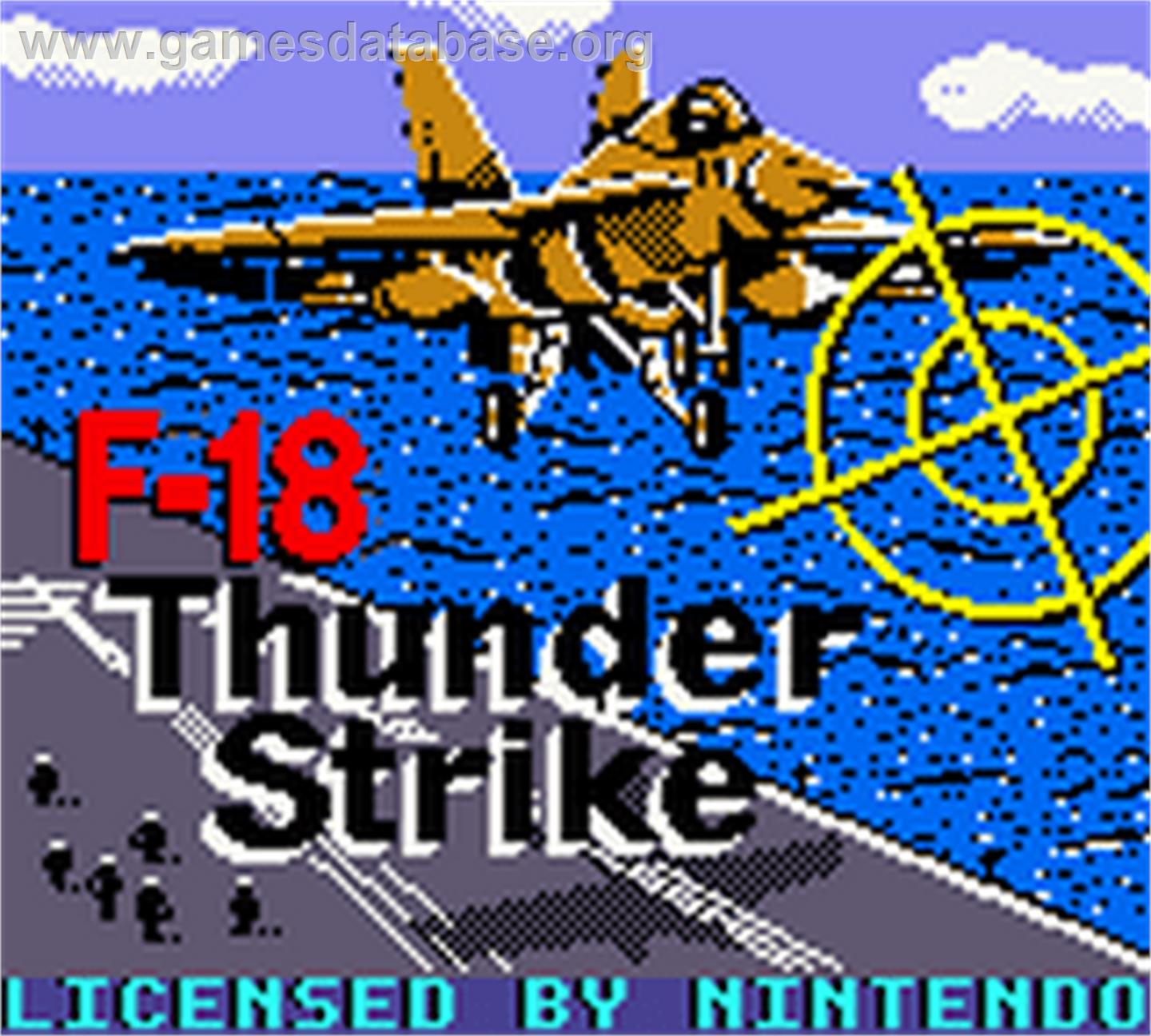 F-18 Thunder Strike - Nintendo Game Boy Color - Artwork - Title Screen