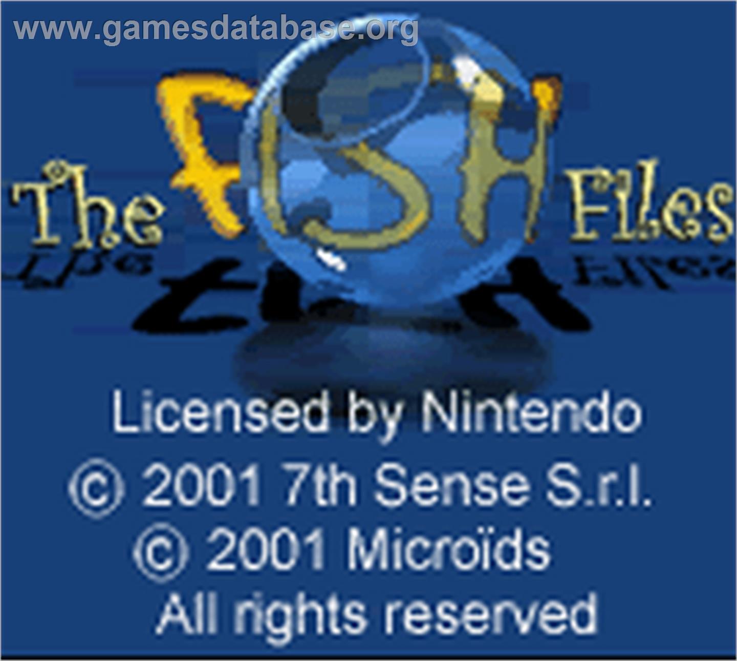Fish Files - Nintendo Game Boy Color - Artwork - Title Screen