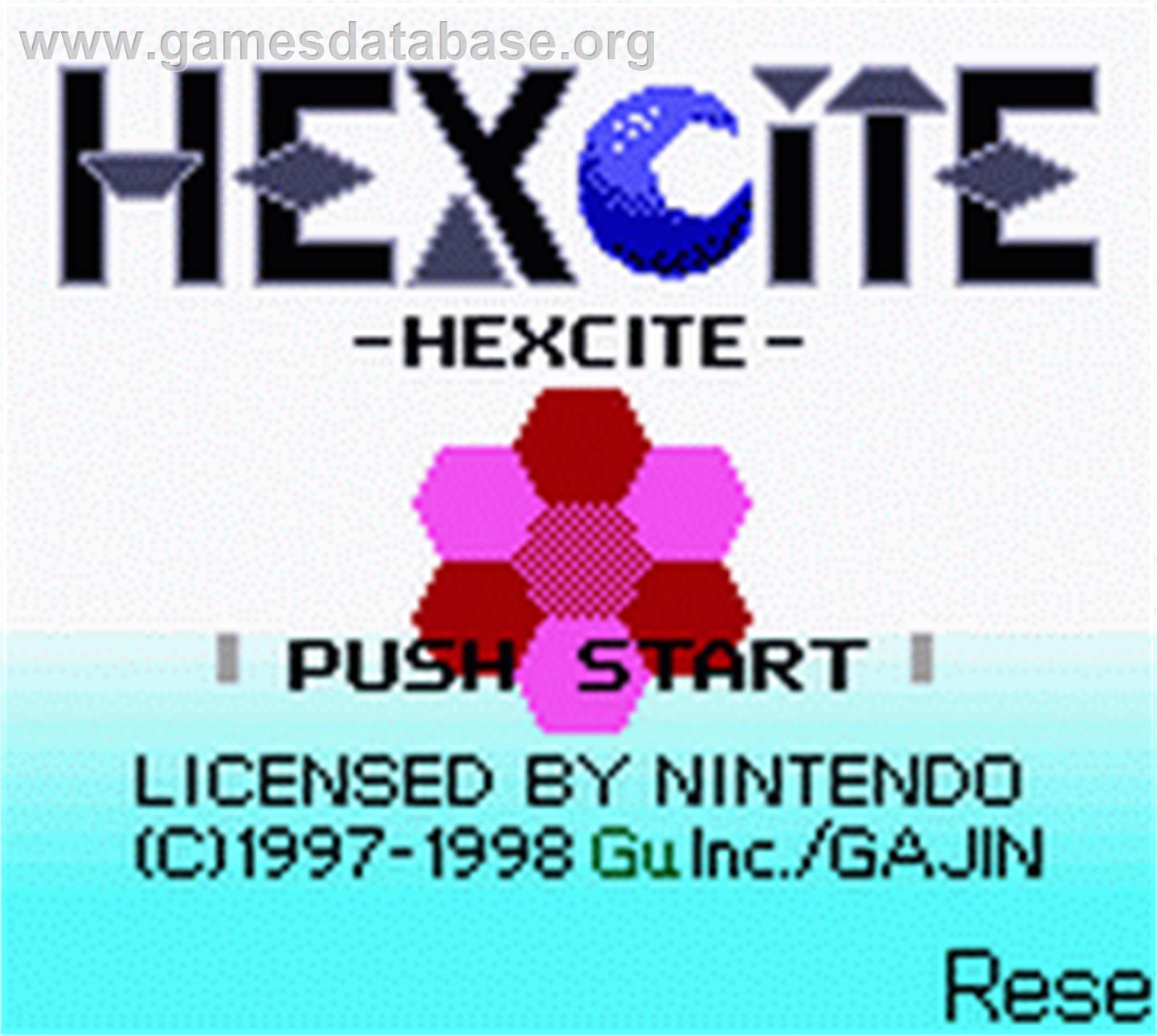Hexcite: The Shapes of Victory - Nintendo Game Boy Color - Artwork - Title Screen