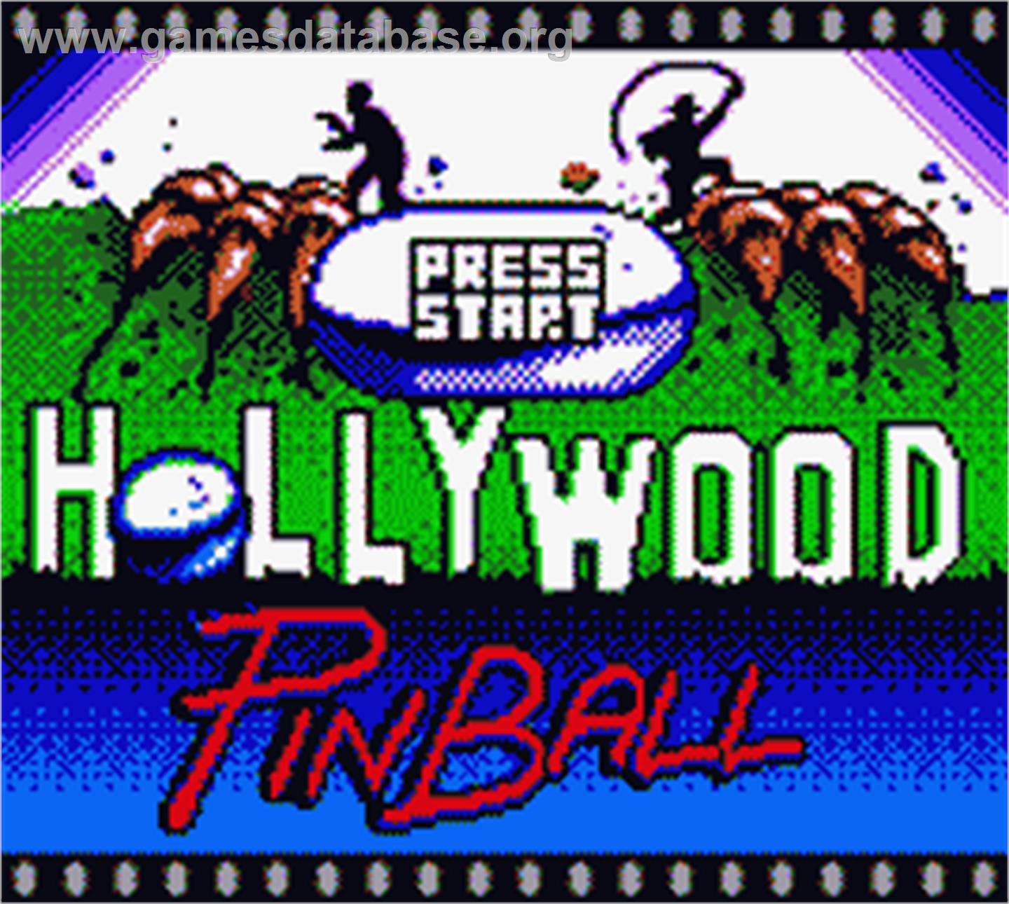 Hollywood Pinball - Nintendo Game Boy Color - Artwork - Title Screen