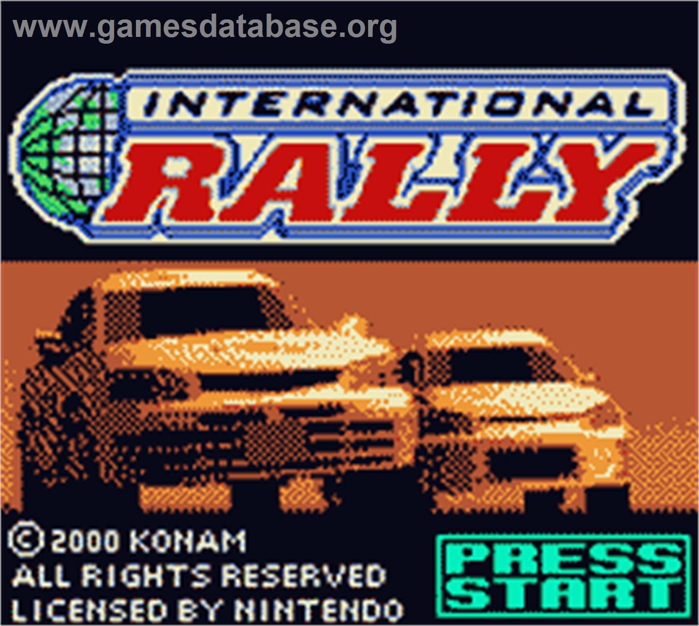 International Rally - Nintendo Game Boy Color - Artwork - Title Screen
