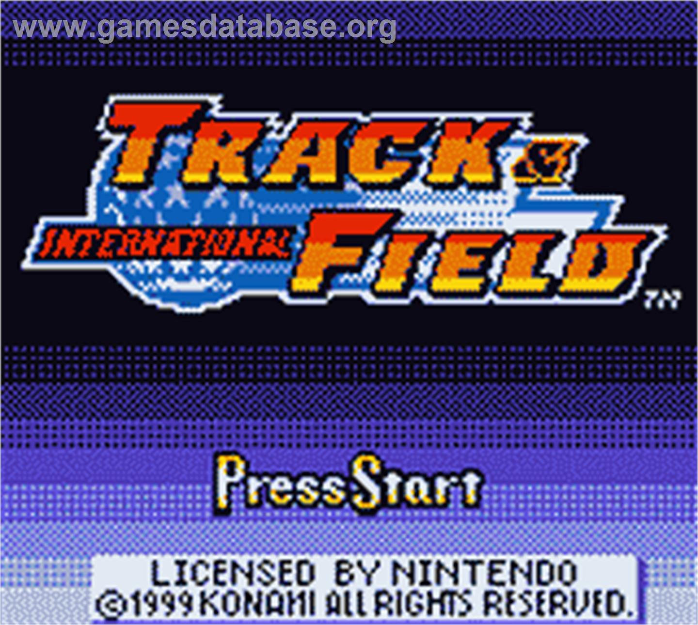 International Track & Field - Nintendo Game Boy Color - Artwork - Title Screen