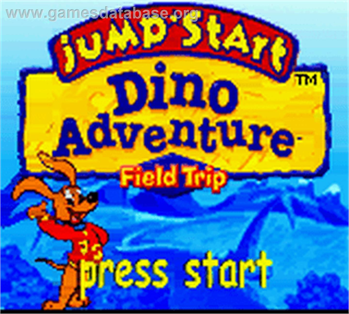 Jump Start: Dino Adventure - Feild Trip - Nintendo Game Boy Color - Artwork - Title Screen