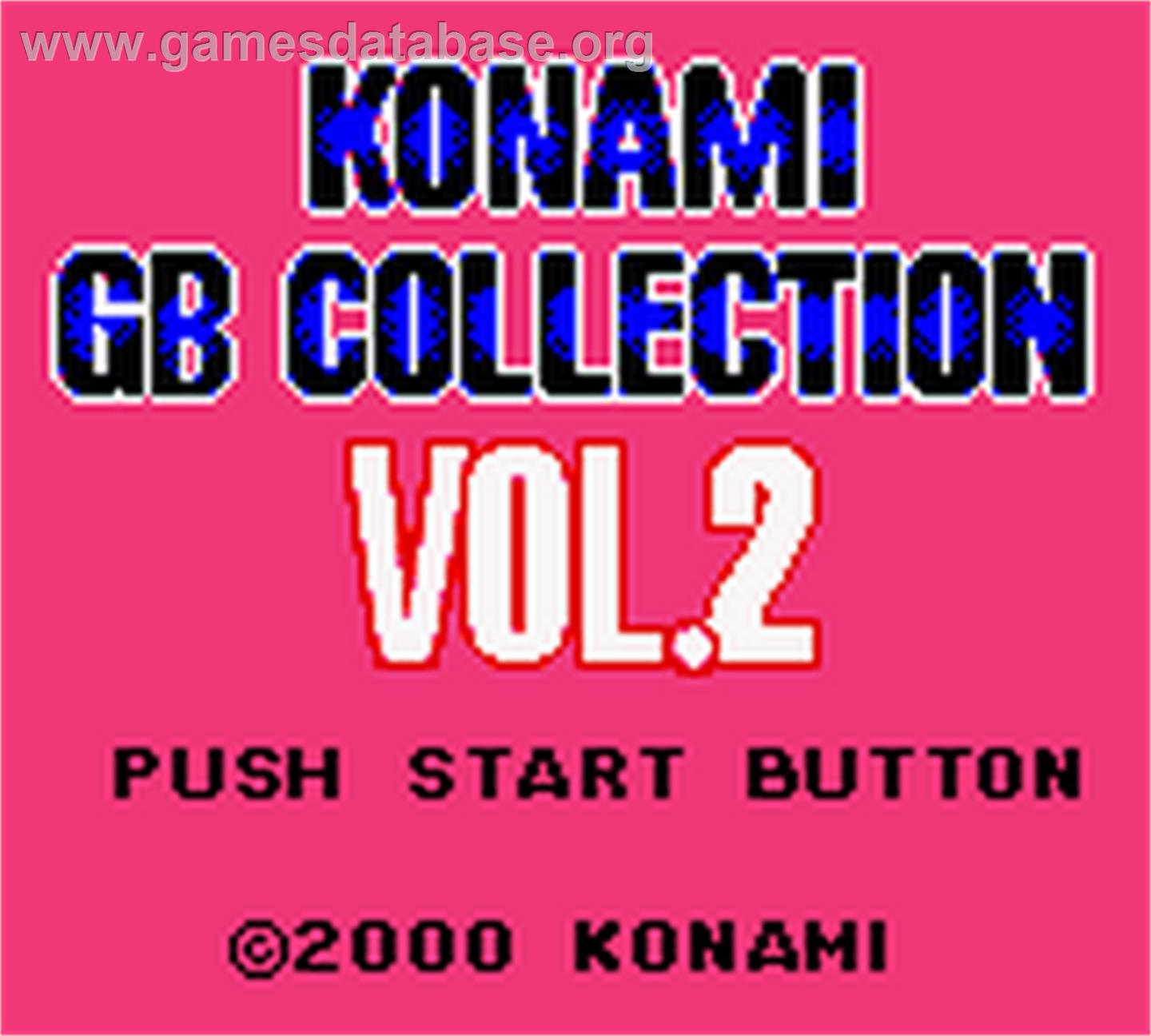 Konami GB Collection Vol. 2 - Nintendo Game Boy Color - Artwork - Title Screen