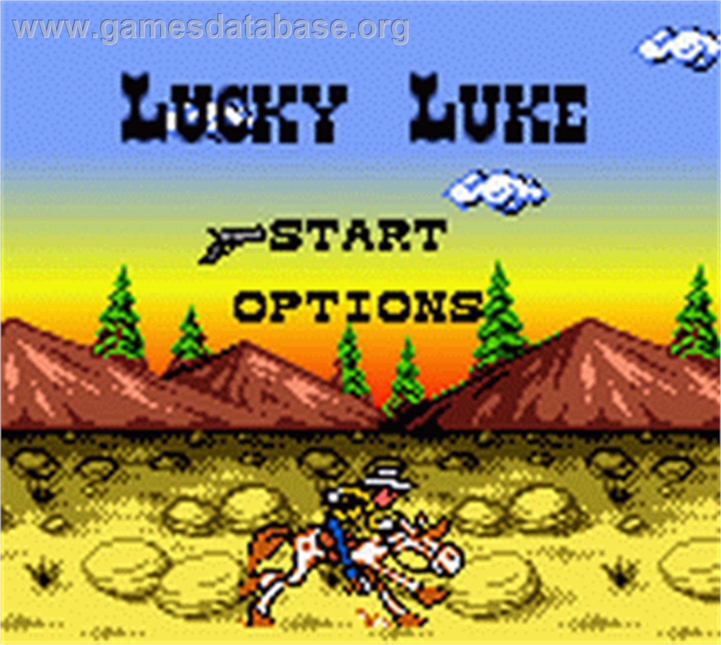 Lucky Luke: Desperado Train - Nintendo Game Boy Color - Artwork - Title Screen