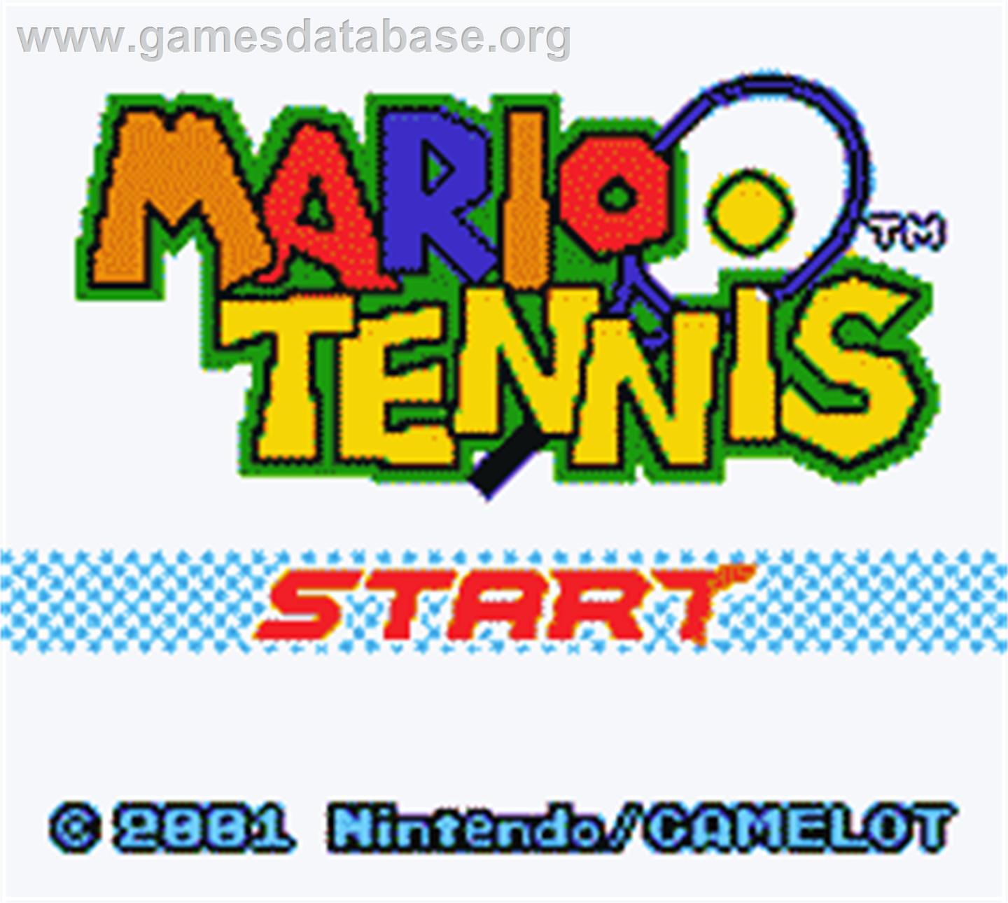 Mario Tennis - Nintendo Game Boy Color - Artwork - Title Screen