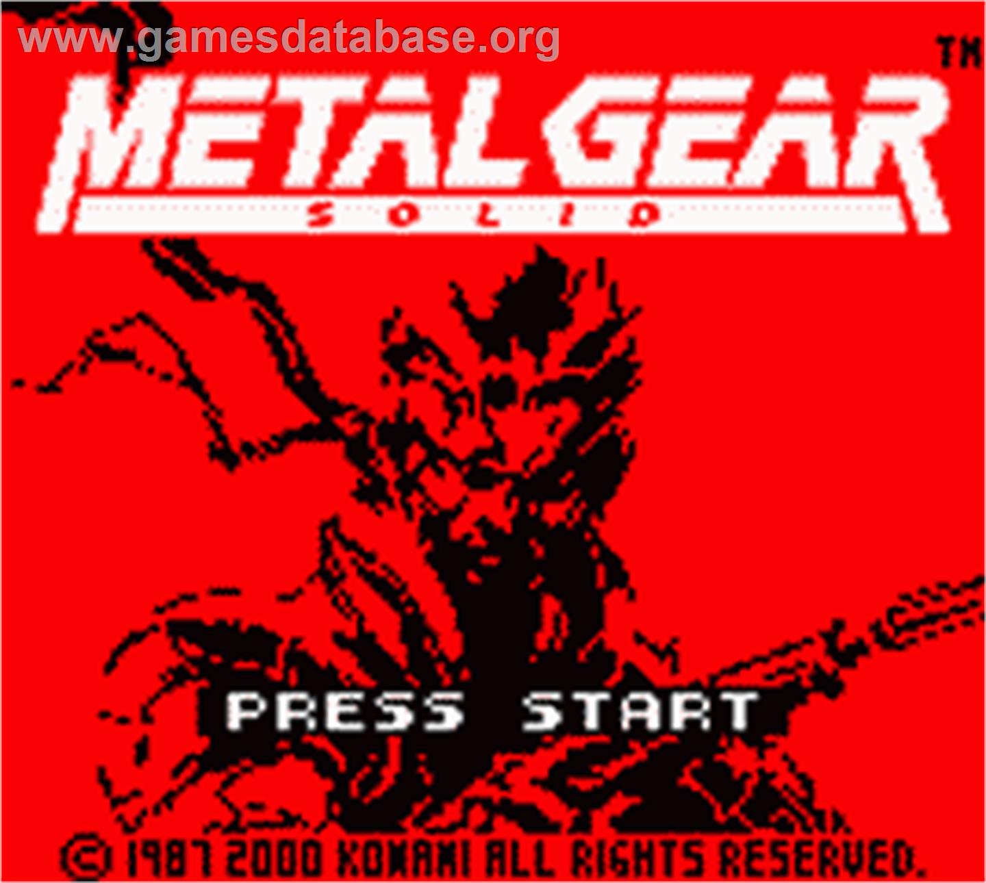 Metal Gear Solid - Nintendo Game Boy Color - Artwork - Title Screen