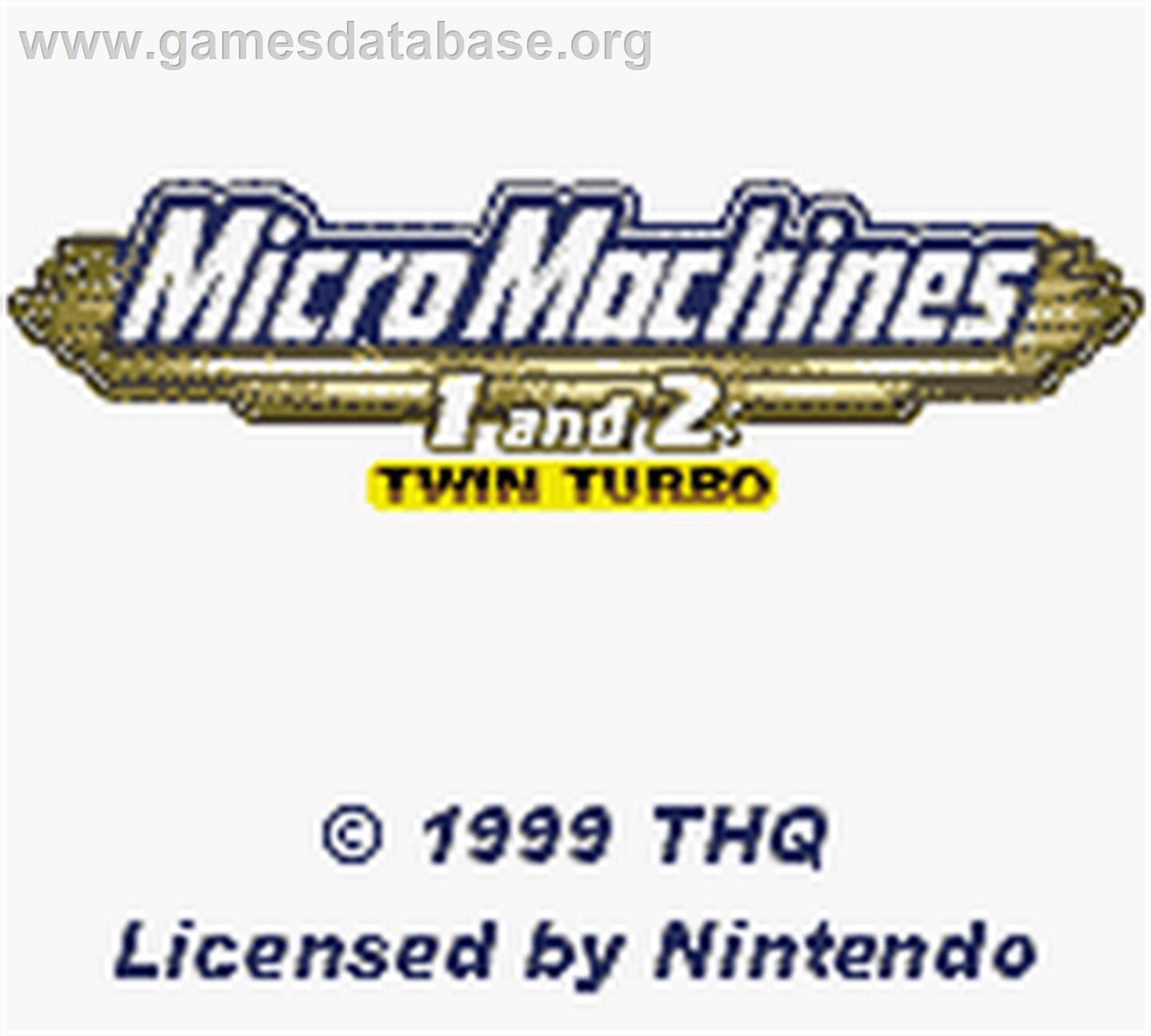 Micro Machines 1 and 2: Twin Turbo - Nintendo Game Boy Color - Artwork - Title Screen