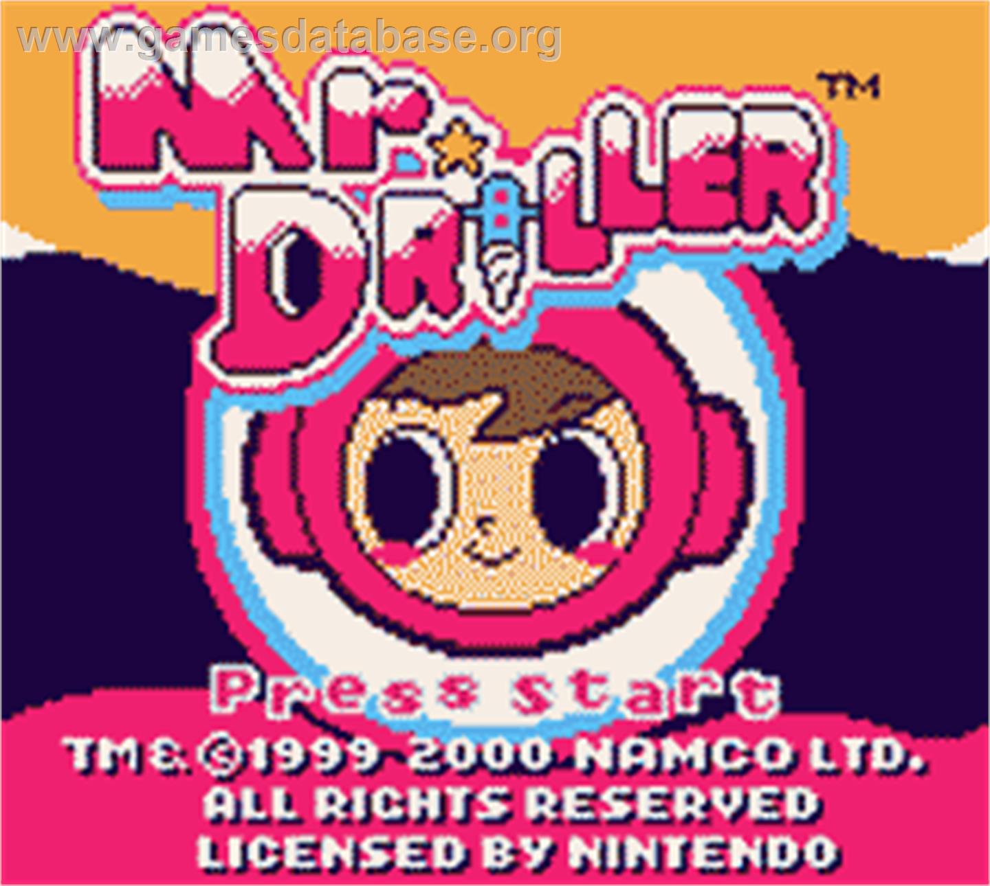 Mr Driller - Nintendo Game Boy Color - Artwork - Title Screen