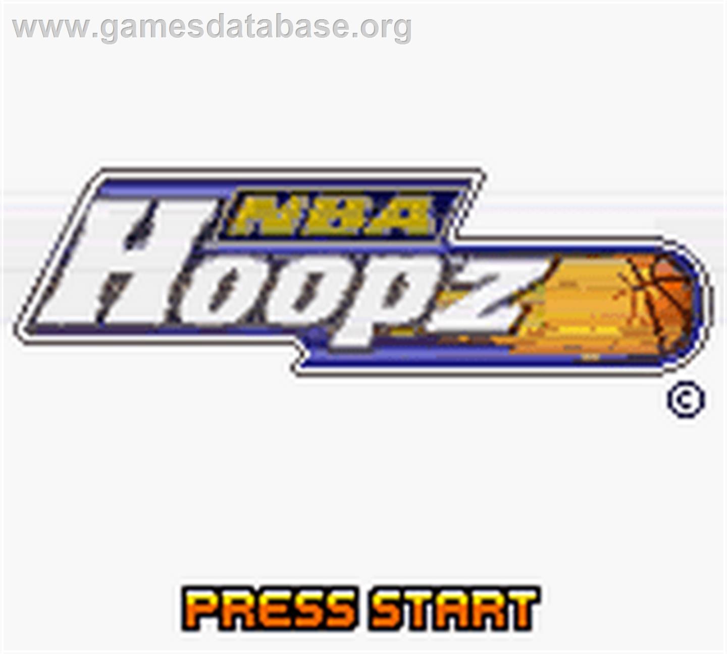NBA Hoopz - Nintendo Game Boy Color - Artwork - Title Screen