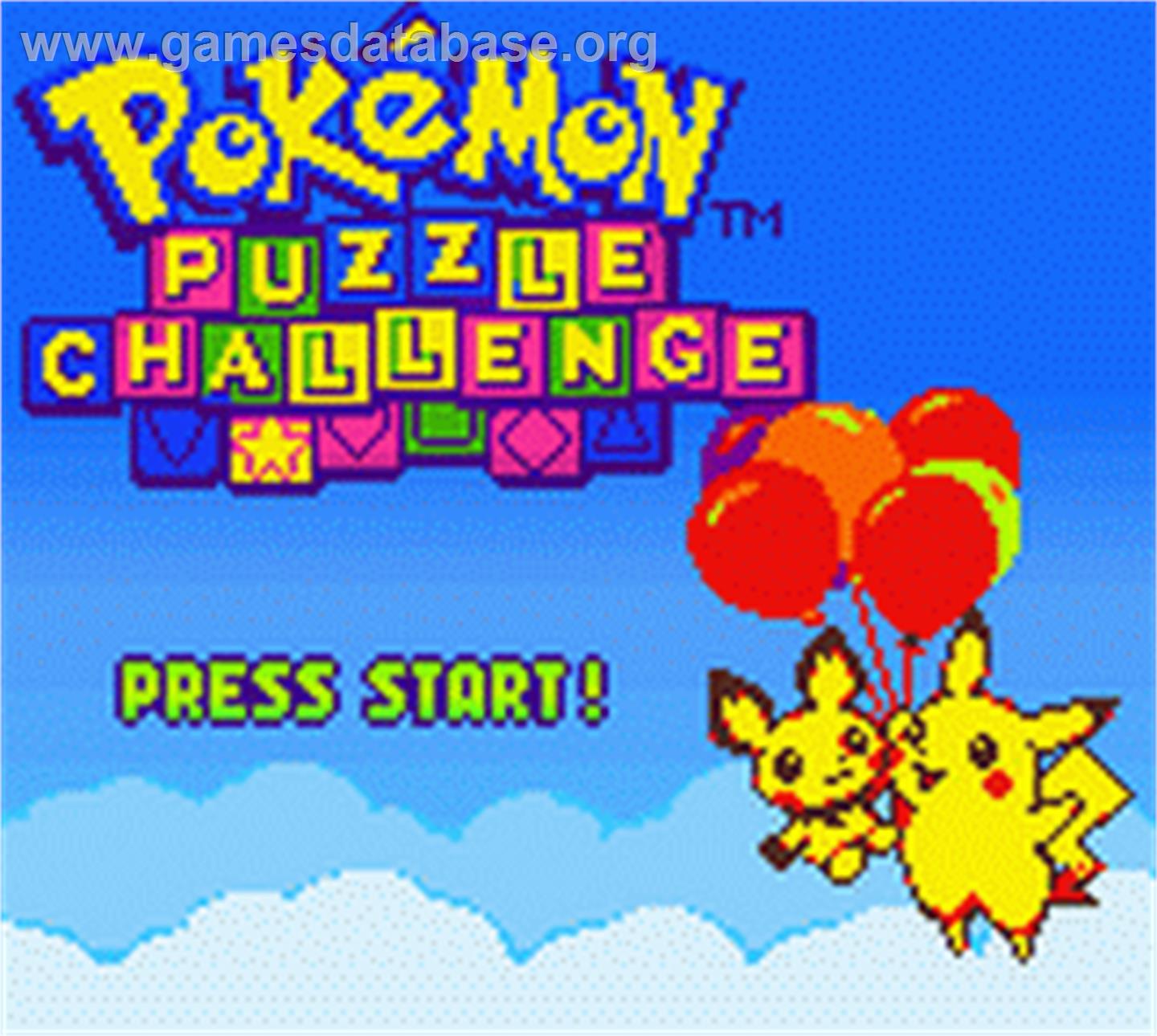 Pokemon Puzzle Challenge - Nintendo Game Boy Color - Artwork - Title Screen
