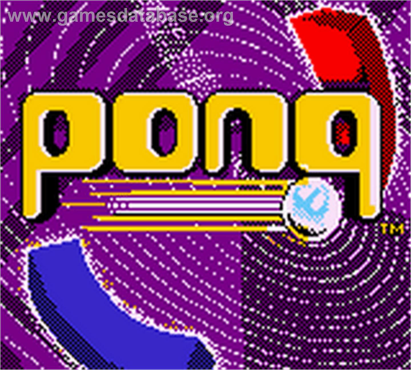Pong: The Next Level - Nintendo Game Boy Color - Artwork - Title Screen