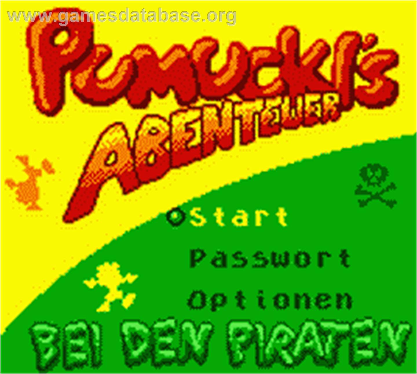 Pumuckls Abenteuer bei den Piraten - Nintendo Game Boy Color - Artwork - Title Screen