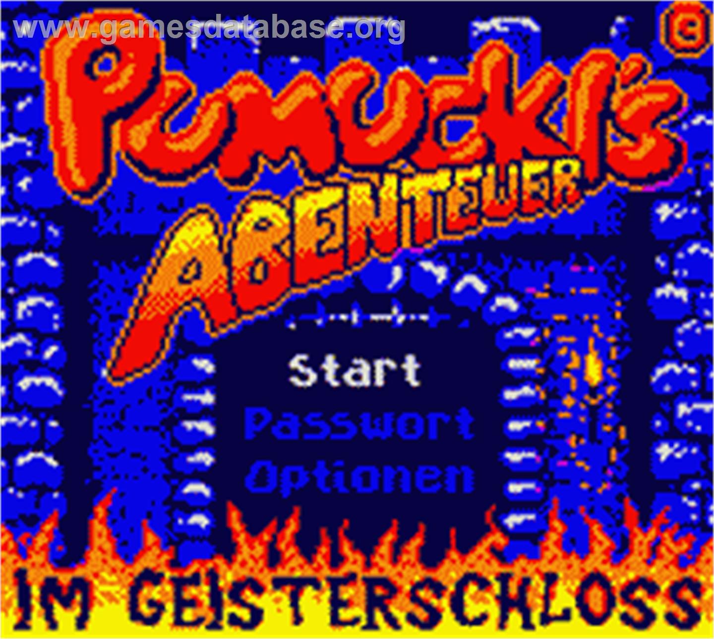 Pumuckls Abenteuer im Geisterschloss - Nintendo Game Boy Color - Artwork - Title Screen