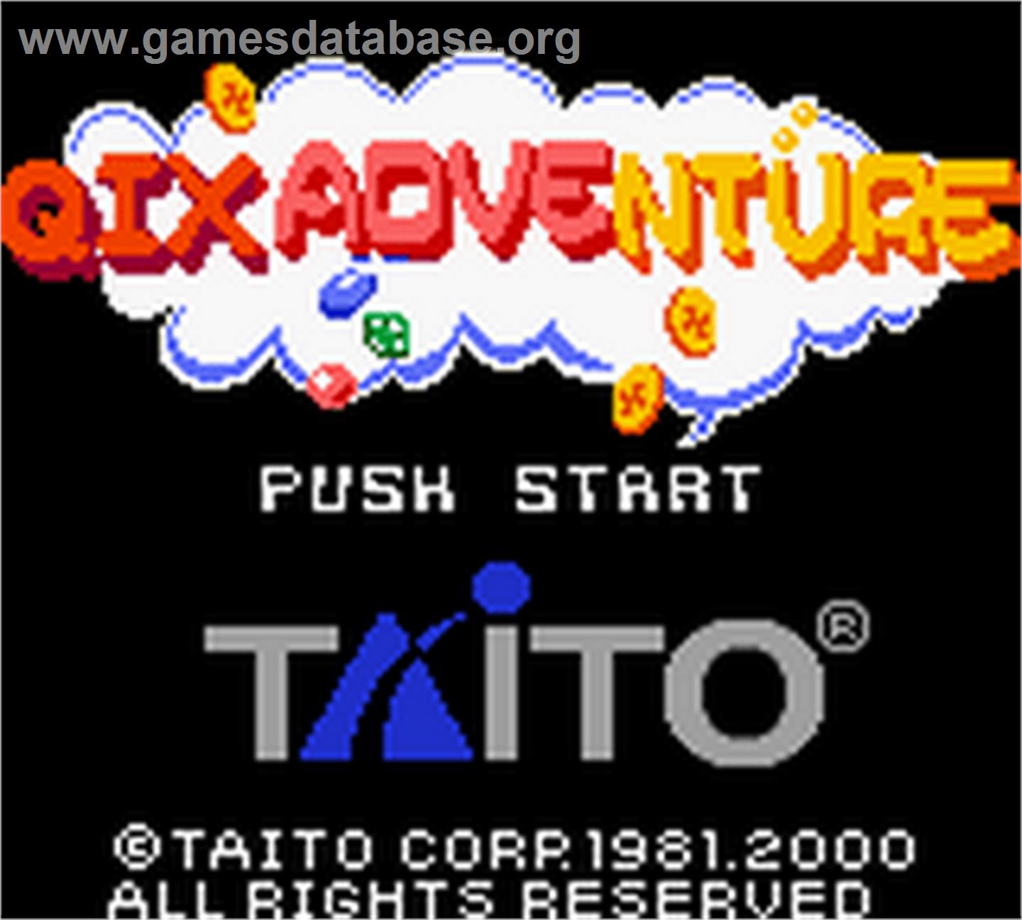 Qix Adventure - Nintendo Game Boy Color - Artwork - Title Screen