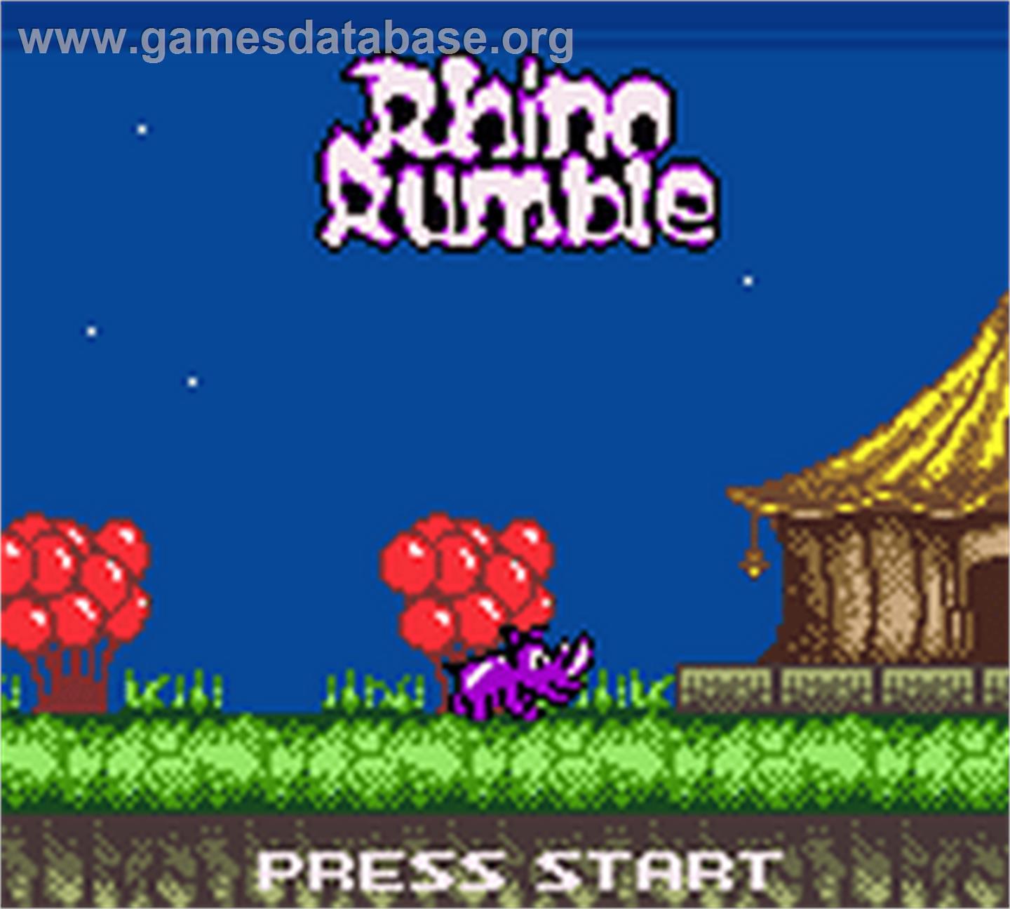 Rhino Rumble - Nintendo Game Boy Color - Artwork - Title Screen