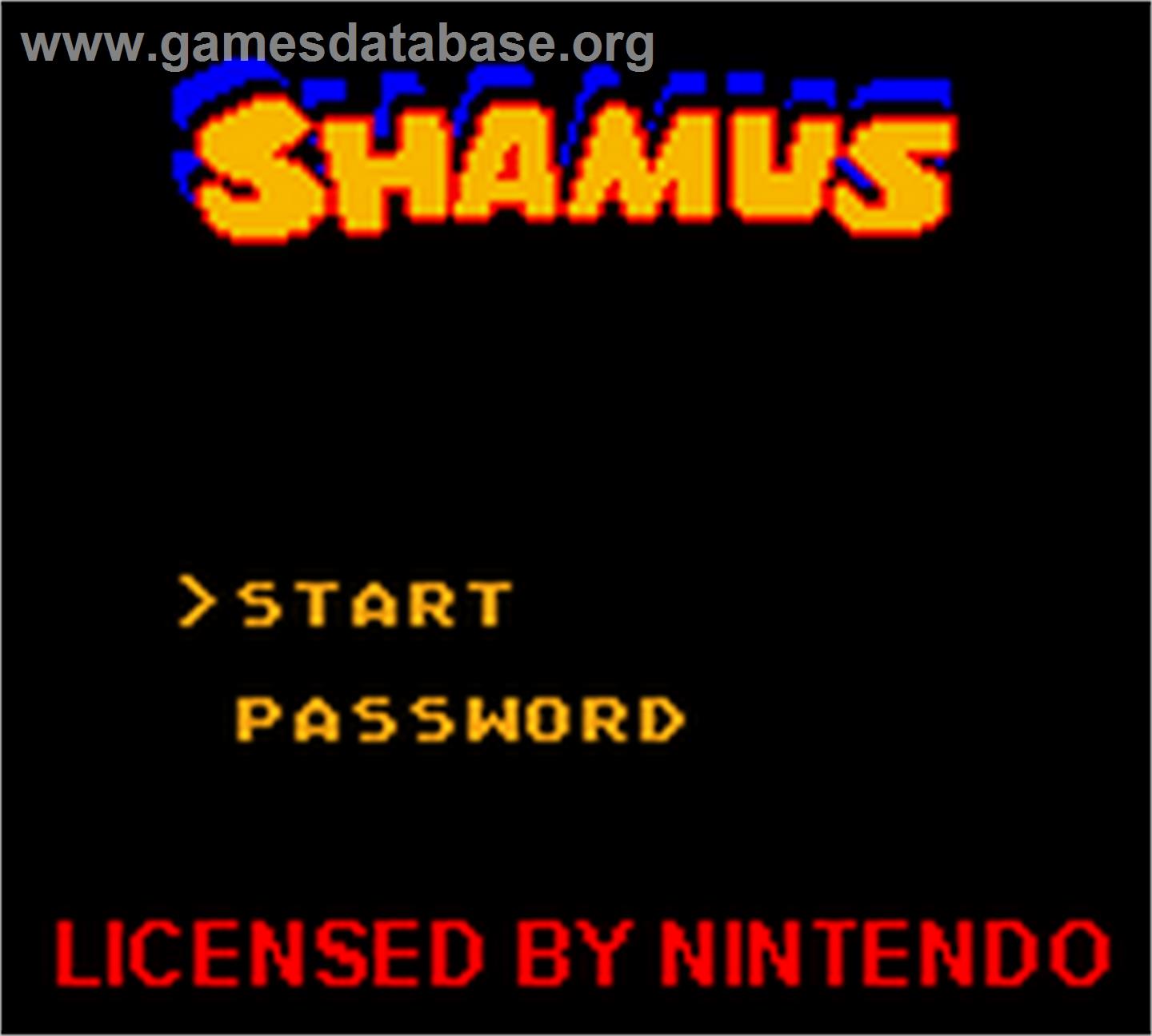 Shamus - Nintendo Game Boy Color - Artwork - Title Screen