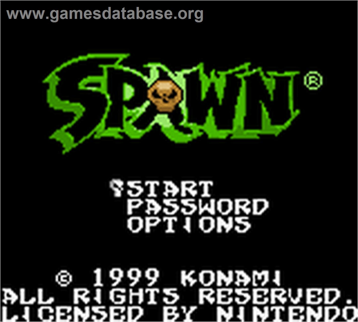 Spawn - Nintendo Game Boy Color - Artwork - Title Screen