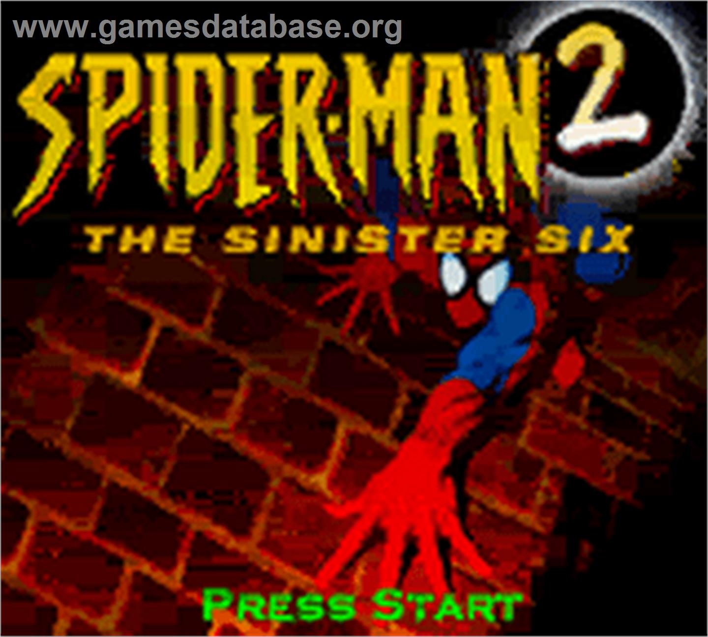Spider-Man 2: The Sinister Six - Nintendo Game Boy Color - Artwork - Title Screen