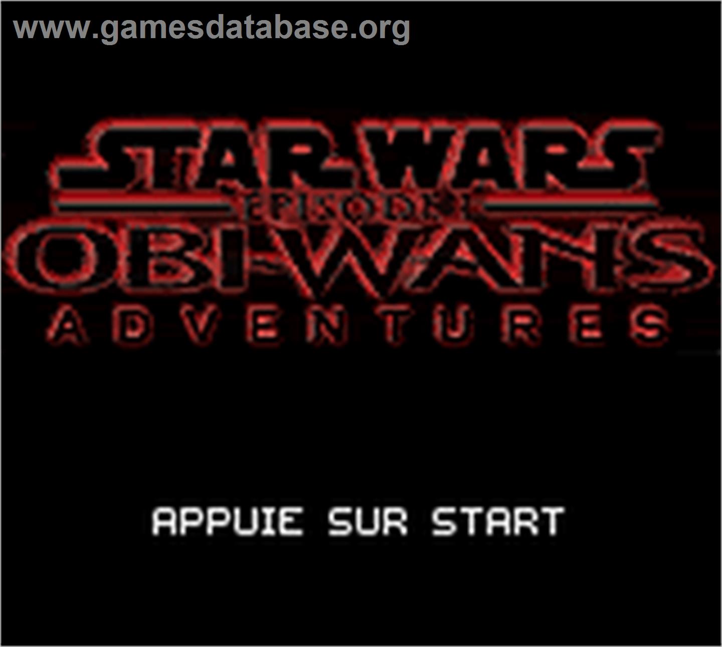 Star Wars: Episode I: Obi-Wan's Adventures - Nintendo Game Boy Color - Artwork - Title Screen
