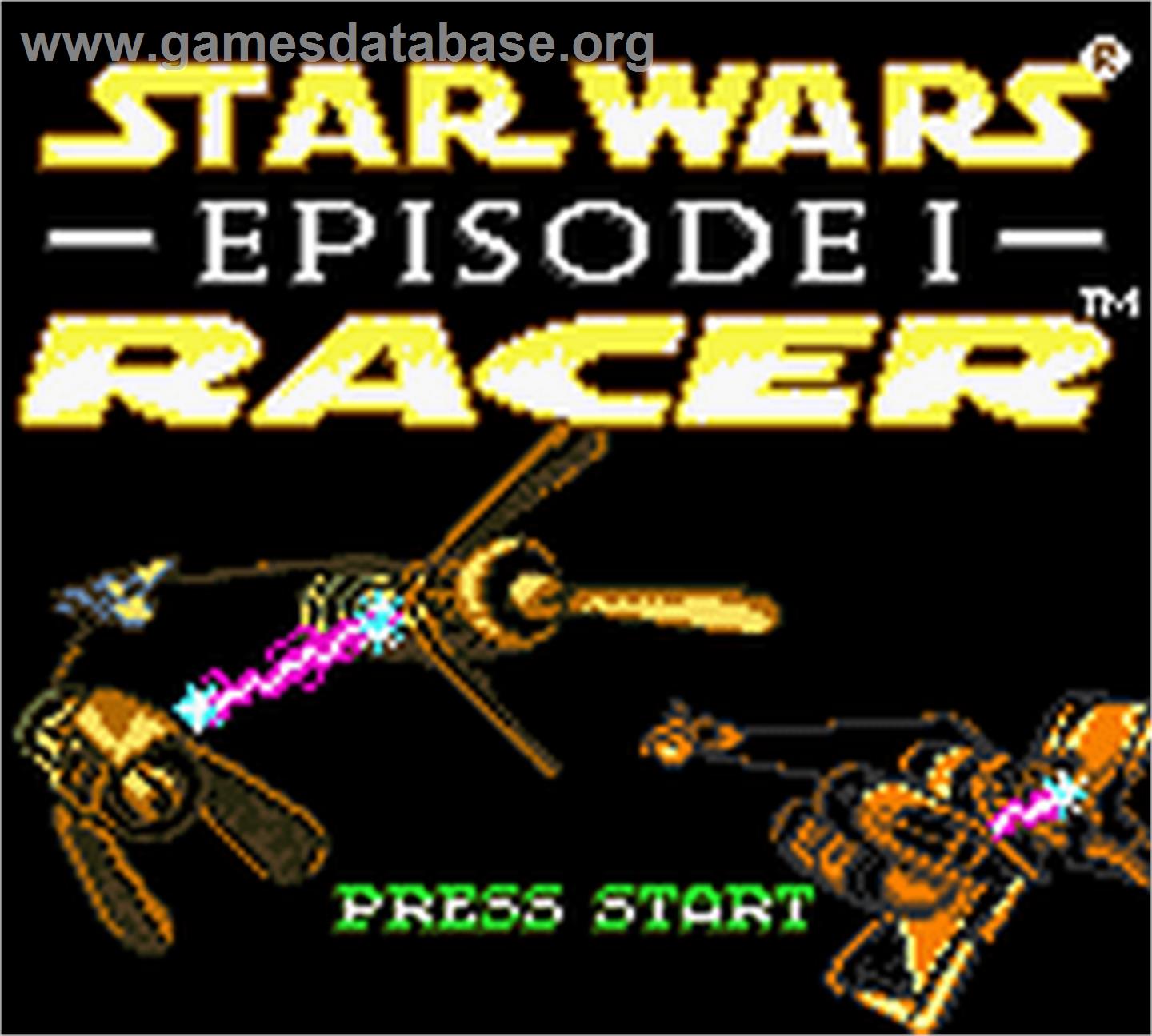 Star Wars: Episode I: Racer - Nintendo Game Boy Color - Artwork - Title Screen